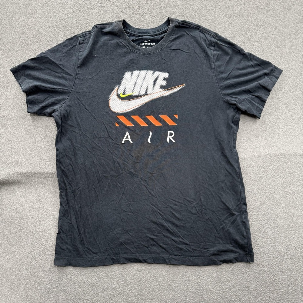 Nike Air Shirt Mens XL Black Logo Graphic The Nike Tee Tagless Sportswear
